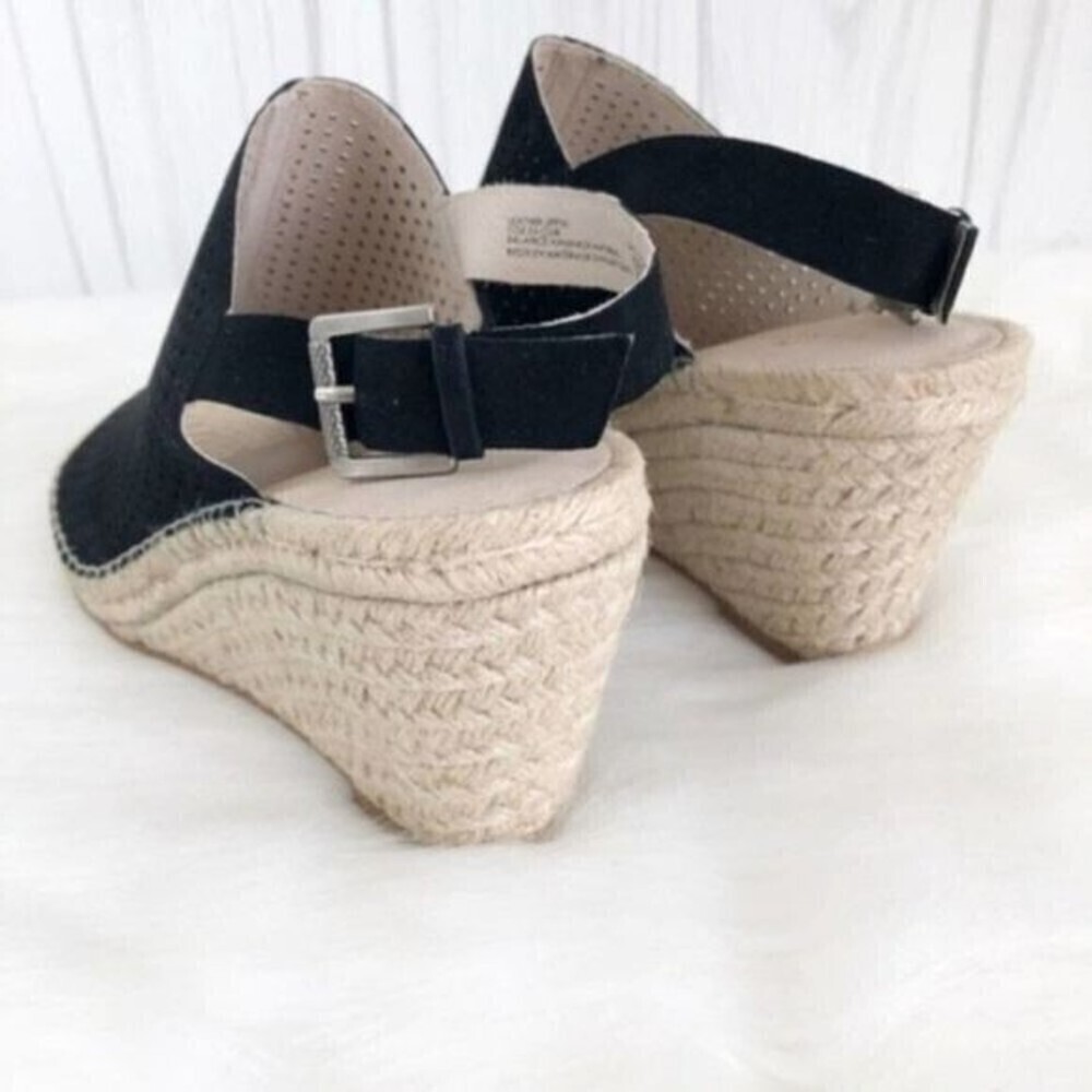 CASLON Sutton Slingback Wedge Black Sandal - Picture 6 of 8